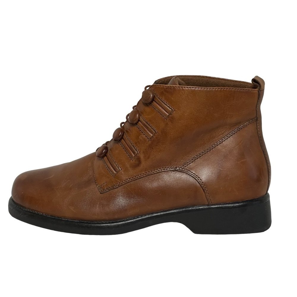 Earth Origins Brown Leather Mojave  Ankle  Boots Women’s Size 10